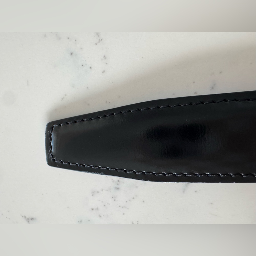 Celine Triomphe Patent Leather Belt | Black| Size 80 - Picture 10 of 12